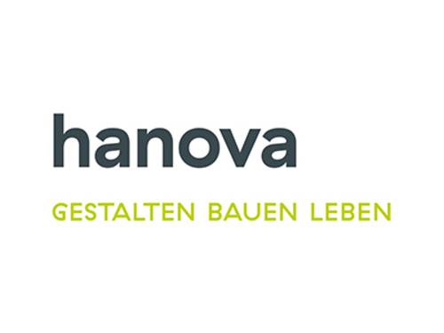Logo der Firma hanova. 