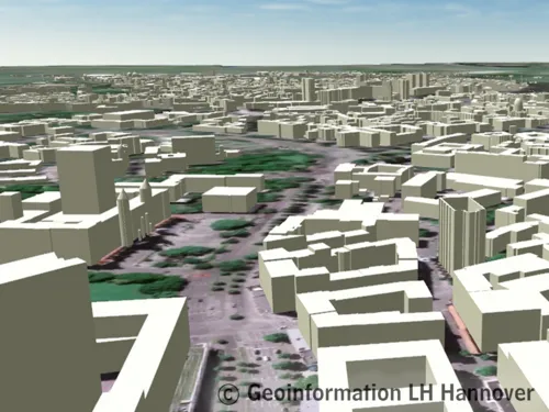Digitales Stadtmodell - Klötzchenmodell