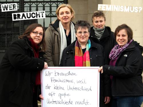 Das Referat für Frauen und Gleichstellung: v.l.n.r. Christina Orthen, Doris Rothenbacher, Gundula Müller, Christine Kannenberg und Gleichstellungsbeauftragte Friederike Kämpfe