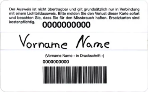 R&uuml;ckseite Hobsykarte