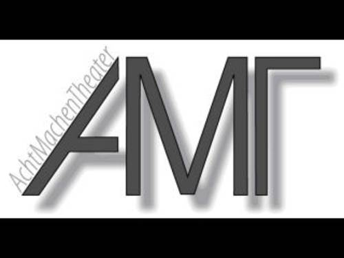  Das Logo von Acht machen Theater: Die Buchstaben A, M und T, die ineinander übergehen.