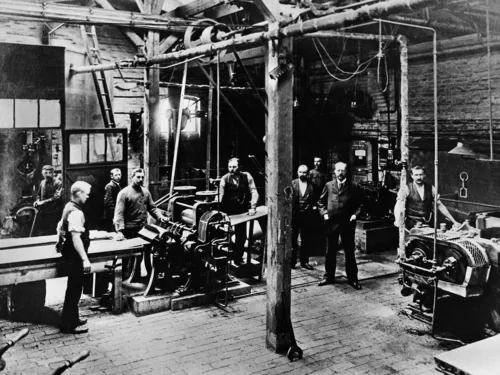 Blick in eine historische Fabrik