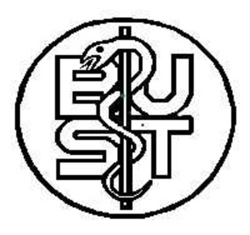 Logo mit Äskulap-Stab und den Buchstaben B U S T