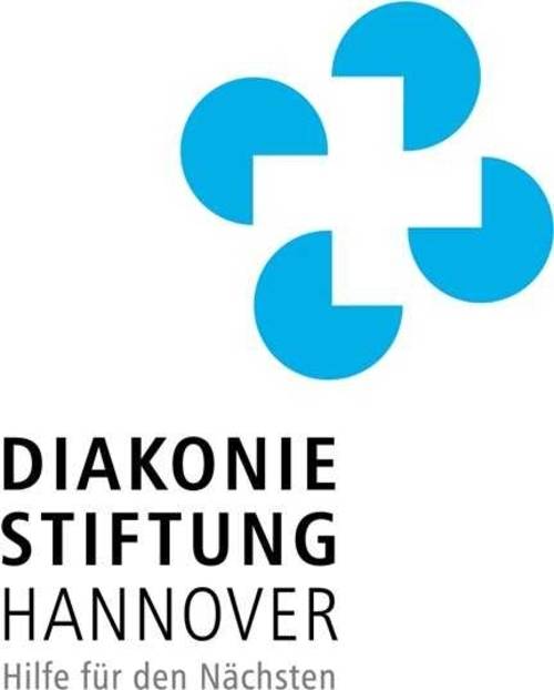 Logo mit der Schrift Diakonie Stiftung Hannover Hilfe für den Nächsten