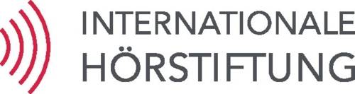 Logo mit stilisierten Schallwellen und der Schrift Internationale Hörstiftung