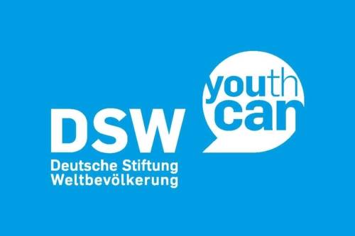 Logo mit der Schrift DSW Deutsche Stiftung Weltbevölkerung Youth Can