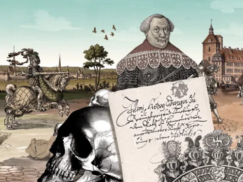 Collage mit Bildern aus Hannovers Stadtgeschichte.