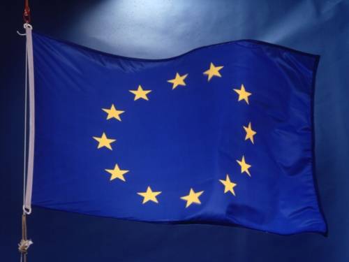 Wehende EU Fahne