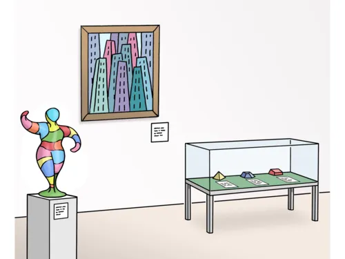 Kunst·werke in einem Museum.