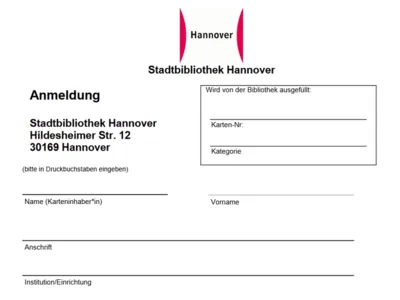 Anmeldung Institutionen