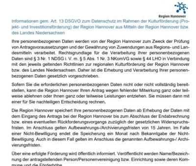 Vorschau auf die Informationen zum Datenschutz