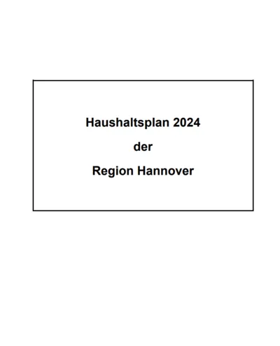 Haushaltsplan 2024