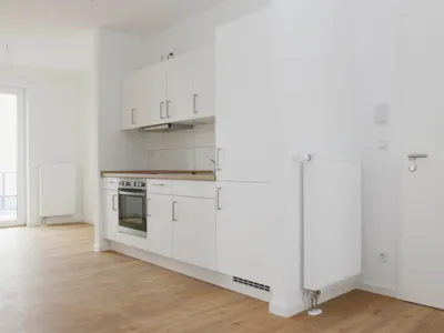 K&uuml;chenzeile in einer modernen Wohnung.