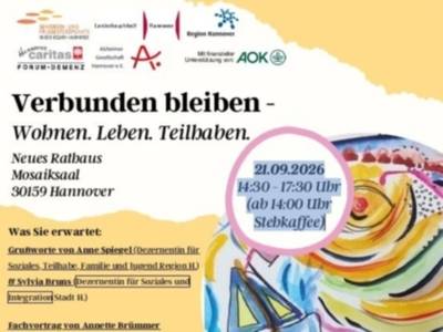Vorschau auf das Programm zur Fokusveranstaltung Wochen der Demenz 2026 Eröffnung (Ausschnitt)