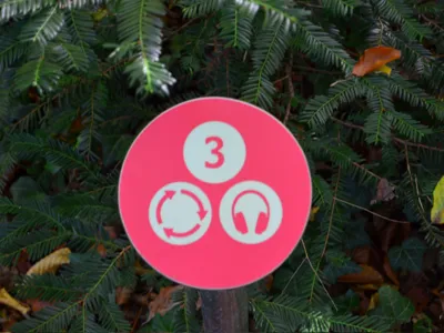Hinweistafel f&uuml;r Nutzer des Audioguides