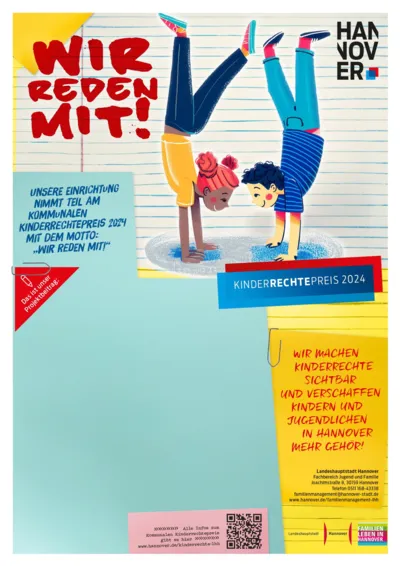 Poster zur Beteiligung am Kinderrechtepreis