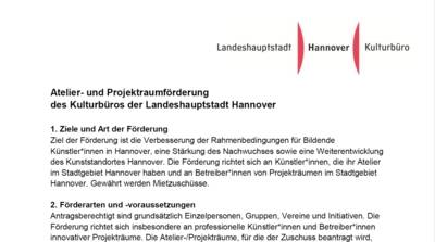 Kulturbüro Atelierförderung