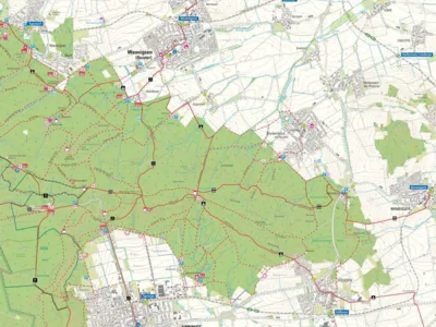 Karte mit Wanderwegen