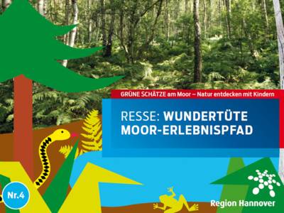 Das bunte Cover eines Kinderheftes über den Moorerlebnispfad in Resse