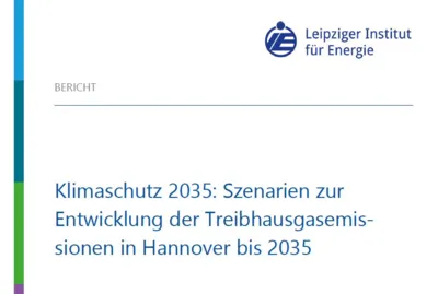 Titelblatt Brosch&uuml;re Szenarienberechnung Treibhausgasemissionen in Hannover bis 2035