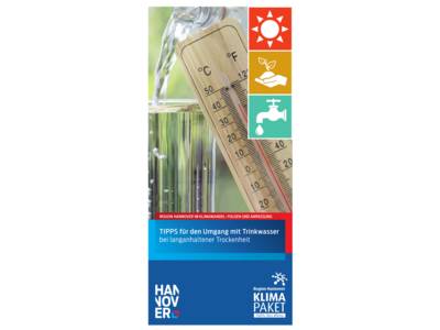 Broschürentitelbild mit Thermometer und Wasserglas