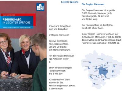 Vorschau auf die Broschüre "Regions-ABC – In Leichter Sprache"