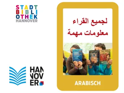 Bibliotheksflyer in arabischer Sprache
