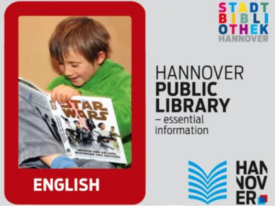 Bibliotheksflyer in englischer Sprache