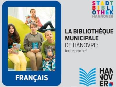Bibliotheksflyer in französischer Sprache