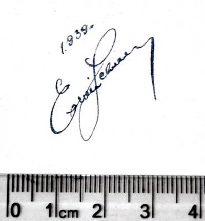 handschriftliche Einträge "1939 / Ervin[?] Schwarcz[?]" oder "Erica[?] Schwarz[?]"