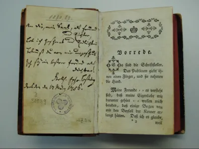 Pers&ouml;nliche Widmung von Lessing