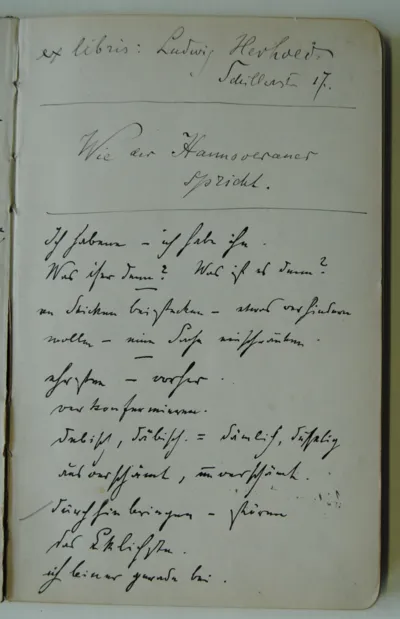 Handschrift von Theodor Lessing