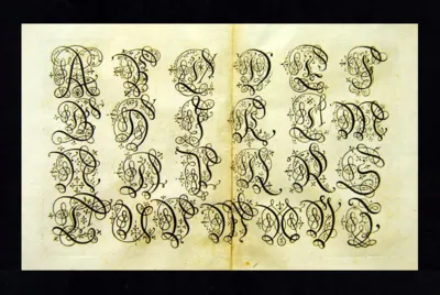 Seite aus einem Vorlagebuch eines Schreibmeisters