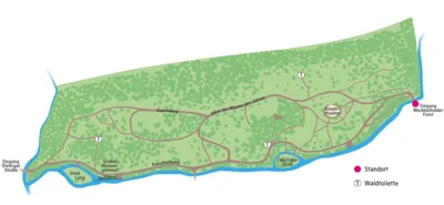 Übersichtsskizze des Kinderwaldgeländes