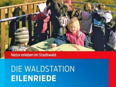 Ausschnitt aus der Faltblatt-Titelseite zur "Waldstation Eilenriede"
