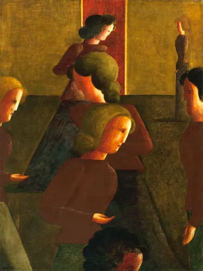 Oskar Schlemmer, Gegeneinander im Raum (1928)