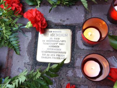 Stolperstein für Otto Kreikbaum in der Kramerstr. 4