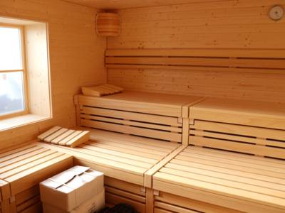 Eine Sauna. 