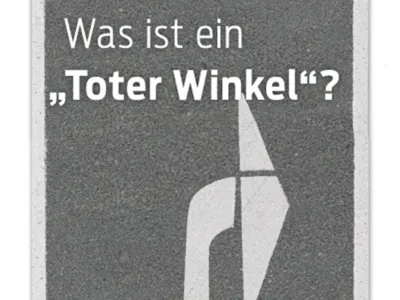Ausschnitt aus dem Plakat "Was ist ein toter Winkel"
