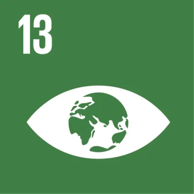 Symbol f&uuml;r globales Nachhaltigkeitsziel Nr. 13  "Ma&szlig;nahmen zum Klimaschutz"