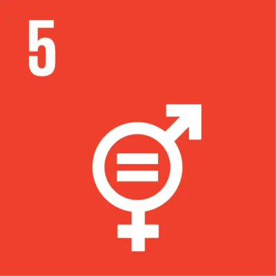 Symbol f&uuml;r globales Nachhaltigkeitsziel Nr. 5 "Gleichberechtigung der Geschlechter"