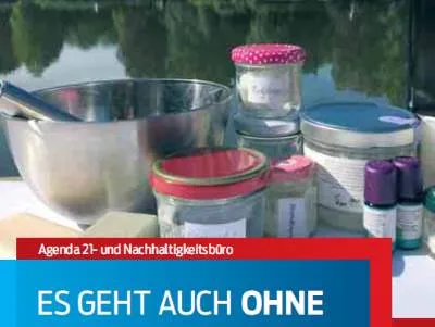 Verschiedene Behälter mit selbst hergestellter Kosmetik
