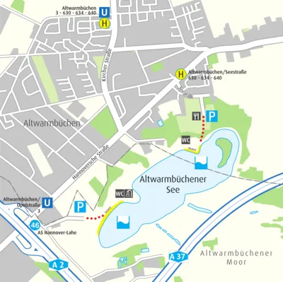 Anfahrtskizze Altwarmbüchener See