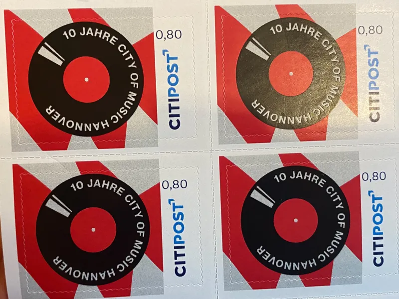 Vier Briefmarken zum UNESCO-Jubil&auml;um.
