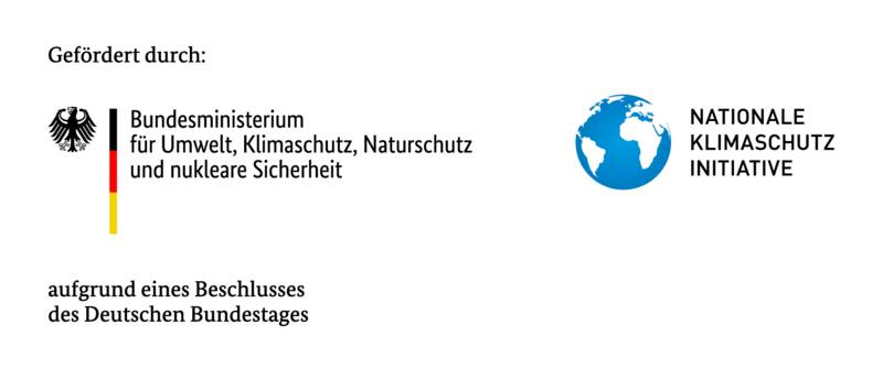 Logo der Nationalen Klimaschutzinitiative mit dem Schriftzug: Gefördert durch das Bundesministerium für Umwelt, Klimaschutz, Naturschutz und nukleare Sicherheit.