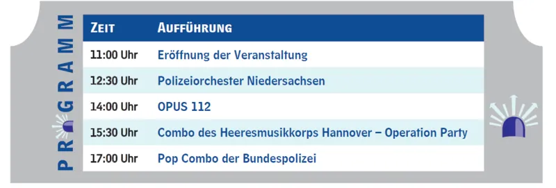 Auflistung des Msuikprogramms