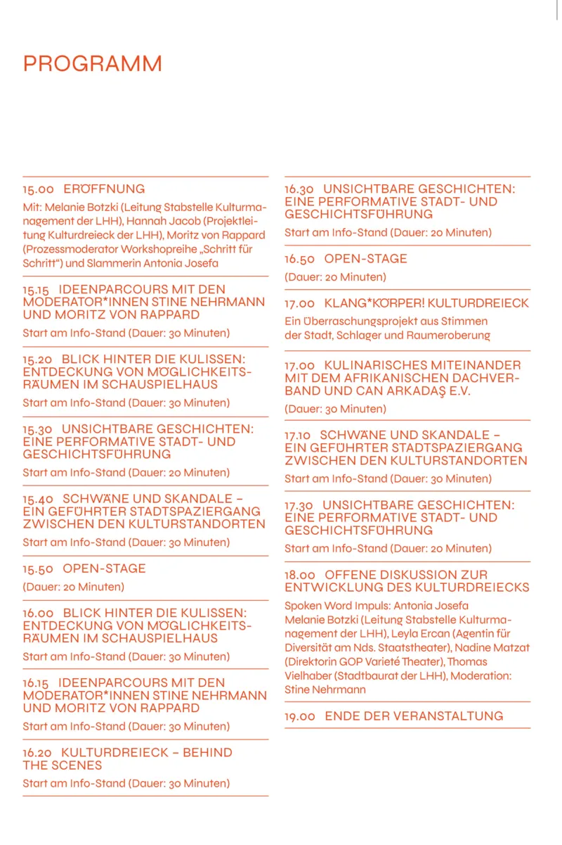 Kulturdreieck Bergfest (Programm)