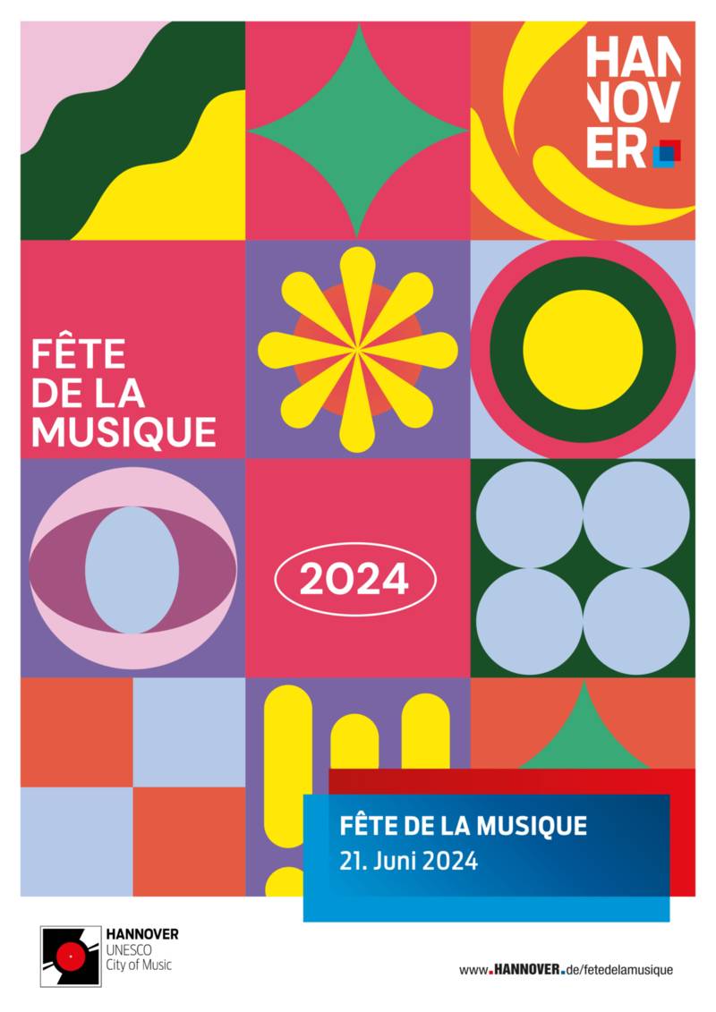 Veranstaltungsplakat Fête de la Musique 2024