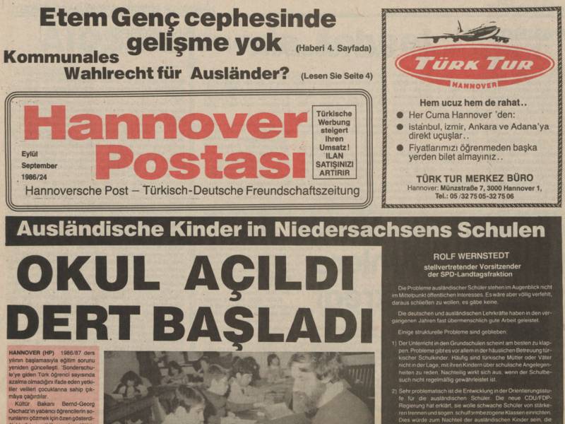 Ausschnitt aus "Hannoversche Post - Türkisch-Deutsche Freundschaftszeitung"