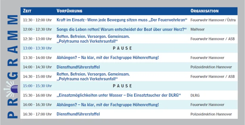 Programm der Showarena Ernst-August-Platz